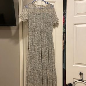 Sage green flower dress